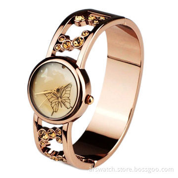 Square case jewelry bangle watches, with fashion bangle bracelet